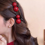 Peen punane minikirsikarva k&uuml;&uuml;nis naistele t&uuml;drukutele armas mitmek&uuml;lgne juukseklamber Armsad multifilmid juukseaksessuaarid kingitused 1Pc