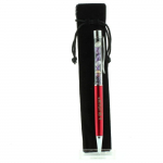 Pierres et Min&eacute;raux. Stylo min&eacute;raux Charo&iuml;te de Russie. Couleur Rouge framboise.