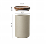 Retro keraamiline s&auml;ilituspurk tee kohvipurgid puidust kaanega suletud purki organiseerimiskarp Kodu k&ouml;&ouml;k toidu s&auml;ilituskonteinerid k&ouml;&ouml;gitarbed