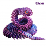 30/45 cm 3D-prinditud maokaunistus 3D-prinditud loomad Lauatarvikud Toakaunistus Kontorilaud Naljakas ussiaasta ornament Laser Purple-45cm