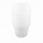 10 tk. Heavy Duty Mesh Pot Net Cup Basket Hydroponic Plant Grow Cloning White valge