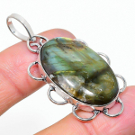 Labradorite Handmade 925 Sterling Silver Jewelry Pendant 2.01 z6p58