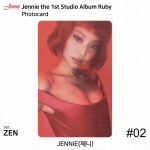 Jennie 1. stuudioalbum Ruby Ametlik fotokaart Postkaardi plakatipilet KPOP Photocard #2 (Zen ver.)
