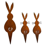 Metallist loomavaias &otilde;ue jaoks 3tk Rustikaalne rauast j&auml;neseaia vaias dekoratiivne lihav&otilde;ttep&uuml;ha pruun