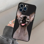 iPhone15ProMax mobiiltelefoni &uuml;mbris, sfinksi kassi mobiiltelefoni &uuml;mbris, maalitud kukkumisvastane kukkumise v&auml;ltimiseks. iPhone 11