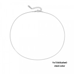 eManco titaanist terasest &uuml;mmargune kaelakee &ndash; lihtne Euroopa/Ameerika stiil naistele ja paaridele, pikk ussiluu kett, rangluu disain.