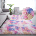 Vikerkaareline kohev vaip tie-dye pl&uuml;&uuml;svaip gradient siidvill voodi&auml;&auml;rne vaip libisemiskindel matt pehme pl&uuml;&uuml;sist alavaip ruumi kaunistus 120x160cm