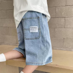 Lasteriided Poiste Denim L&uuml;hikesed P&uuml;ksid Suvised Laste P&uuml;ksid Suvised Viiepunktilised P&uuml;ksid 110 sinine