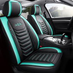 Luksuslik PU-nahast esiistme kate, veekindel ja hingav universaalne kaitse, esiistme padi None roheline