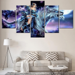 5 t&uuml;kki kunsti l&otilde;uend Kuu &ouml;&ouml; DotA 2 metsalise s&otilde;dalane Mirana m&auml;ng seinaplakati maalimine pildiprindid Moodne kodukaunistusega seinamaaling 20x35cm*2 20x45cm*2 20x55cm*1