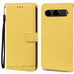 Oneplus Nord 4 &uuml;mbrise jaoks Nahast Rahakott Klapp&uuml;mbris Oneplus Nord 4 5G &uuml;mbrise jaoks One Plus Nord 4 kate Telefoni&uuml;mbris Coque Fundas OnePlus Nord 4 5G kollane