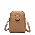 Mobiiltelefoni m&uuml;ndikott lit&scaron;imustriga kahekihiline crossbody kott lihtne &uuml;he &otilde;laga kott must