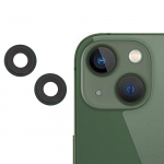 2Pcs/Set for iPhone 13 mini/13 Rear Camera Rim Lens Cover (Without Logo) Green