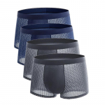 4-osaline pluss suuruses meeste aluspesu v&otilde;rkmees alusp&uuml;ksid bambuskiust meeste bokserid hingavad &uuml;hev&auml;rvilised alusp&uuml;ksid 3XL