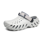 Uued Suvised Meeste Vabaaja Paksude Taldadega Libisemisvastased Moodsad &Uuml;marate Ninadega Sise-V&auml;lis-Rannasandalid Slip-On Hingavad EVA T-rihm S... 43 white