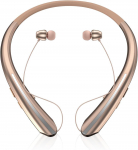 Kaelarihmaga juhtmevabad Bluetooth-k&otilde;rvaklapid M&uuml;rasummutusega K&otilde;rvasisesed Reguleeritava kaabliga Veekindel peakomplekt Androidile ja iOS-ile roosa kuldne v&auml;rv