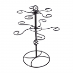 Metallist Veiniklaasihoidja Moodne Veiniklaasihoidja Eraldiseisev Lauaplaadi Hoiuriiul Veiniklaasialus Metallist Tekstuur Tassidele must