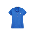 Polo Ralph Lauren &Uuml;hev&auml;rviline logoga tikitud kitsa l&otilde;ikega l&uuml;hikeste varrukatega polos&auml;rk Naiste topid Sinine WMPOKNINCU20716-400 S blue