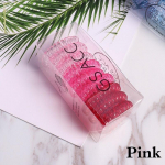 9 tk/karp Telefonijuhtme Juuksekummid V&auml;rvilised Elastsed TPU Spiraalsed Juukser&otilde;ngad puhas