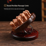 Sandlipuu massaažikamm: &Uuml;mmargune ketas s&otilde;rmus &scaron;ampoonihari kehale ja peanahale.