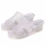 Sandaalid Naiste suvised kristallist k&otilde;rge kontsaga paks tallaga tarretis kallak kontsa mood l&auml;bipaistvad sandaalid sussid 36