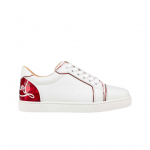 (w) Christian Louboutin Fun Vieira Lakknahast ja Nappast Nahast Tennised Bianco EU 36W
