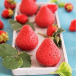 Maasika j&auml;&auml;kuubikuvorm Maasika silikoonvormid &scaron;okolaadi, kommide, koogi, muffinivormi, seebi, k&uuml;psetamise, tarretise, k&uuml;psiste, vaha, v&auml;rvipliiatsite sulatamiseks 1pcs