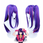 Piao Yi Oshi no Ko Hoshino Ai Deep Purple Middle-Part Ponytail Cosplay Wig
