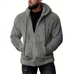 Meeste kahepoolne pl&uuml;&uuml;sist kardigan t&otilde;mblukuga m&uuml;ts termojope t&auml;ismantel L