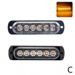 12V 24V auto LED-vilklamp Vilkuv iluv&otilde;re tuled turvatuli 6LED HOIATUSTULI 6LED-v&auml;lk veoauto haagise majakas Lam U1D0 punane