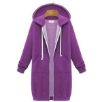 S&uuml;gistalvine naiste vabaaja lukuga kapuutsikud kapuutsid Pikad varrukad avara kapuutsiga joped T&otilde;mblukuga tasku Maxi suuruses dressipluus Spordiriided 5XL lilla