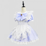 Armas Lolita J&auml;nikut&uuml;druk Cosplay Must ja Valge Neiu Riietus Ilus Kleit Naiste Seelik XXXXL helelilla v&auml;rv