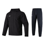 Under Armour &uuml;hev&auml;rviline logo tuulejope pikkade varrukatega kapuutsiga jope ja p&uuml;ksid vabaaja spordikomplekt Meeste komplektid Must 23600401-001+22500706-001 XL