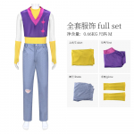 Anime Kpop Deemonik&uuml;tid Saja Poiste Grupp M&uuml;steerium Cosplay Kost&uuml;&uuml;m Parukas Iidol Lilla Vest Top P&uuml;ksid Komplekt Halloween Lava R&otilde;ivad S