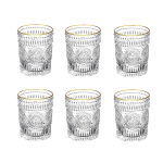 6 tk 300ml l&auml;bipaistev veiniklaaside komplekt joogiklaas barokk klaasn&otilde;ud &otilde;htus&ouml;&ouml;gipidudeks baar paks kuumakindel pliivaba klaas 300ml