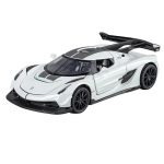 1/32 Koenigsegg Jesko Superauto Sulamist Valatud Mudelauto Klassikaline Raamaturiiuli Eksponaat Koguja Kaunistused Kingitus S&otilde;brale Lastele valge