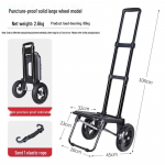 Kokkupandav ostuk&auml;ru suurte t&auml;iskummratastega kaupade ja pudelivee lihtsaks transportimiseks