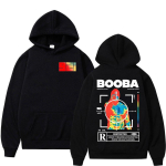 Prantsuse r&auml;ppar BOOBA B2O Tuur 2025 Hupparid Meeste Retro stiilis Hip Hop Pikkade varrukatega Hupparid R&otilde;ivad &Uuml;le suuruse pusa M black