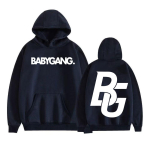 R&auml;ppar Baby Gang Albumi Logo Kapuutsiga S&auml;rk Mehed Naised R&otilde;ivad Fliis K&otilde;rge Kvaliteediga Dressipluus Moodne Gooti &Uuml;legabariidiline Kapuutsiga S&auml;rk Streetwear S black
