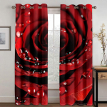 3D Kardin Liblikas Romantilised Tr&uuml;kitud Kardinad Elutuppa Magamistuppa Punane ja Valge Cortinas Hotell Pulmade Dekor Eesriided 100W160H(CM)40x63in&Grommet Top