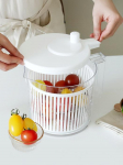 Taass&uuml;ndinud. J Kompaktne mitmeotstarbeline k&ouml;&ouml;giviljade kuivataja k&auml;epidemega, 2,5L / Poolautomaatne salatikuivati, segamiskauss ja taldrikute komplekt Compact Vegetable Dehydrator 2.5L