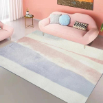 Roosa vikerkaarega elutoa vaip Kaasaegne Armas T&uuml;drukute Toa Esteetiline Kaunistusvaip Pehme magamistoavaip Maaliline kaunistus lastele 80x120cm white