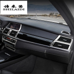 Car Styling interior Buttons panel frame Decoration Covers Trim Stickers For BMW x5 x6 e70 e71 stainless steel Auto G Model Silver