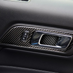 Airspeed carbon fiber Door inner Handles Door Bowl Decorative for Ford Mustang Car Stickers Car-Styling 2015 2016 red inner 2 pcs