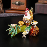 Uus Teemantidega Kaunistatud Lind Kukk Ehtekarp Magnetiline Klapp Tolmukindel Ehtekarp Ehtede Hoiukarp Ehtede Hoiukarp 9.8*5.6*8