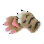 2 Pieces Furry Gloves Plush Hand Women Winter for Fancy Dress up Party kuld