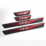 Car Styling FIT For  Mazda cx 30 cx-30 Stainless Scuff Plate Door Sills Pedal Protector Cover Trim Accessories punane