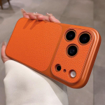 Luksuslik litsinahast koheselt 17-ks muutuv &uuml;mbris iPhone 17 16 15 12 14 13 Pro Max jaoks, plaaditud t&auml;ielik p&otilde;rkeraam, matt p&otilde;rutuskindel kate iPhone17 oranž