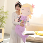 40-100cm Multikas Kawaii Suur Merineitsi Palusnukk Padi V&auml;rviline Ilus Merineitsi Palusm&auml;nguasi T&uuml;drukutele J&otilde;ulukink about 60cm white