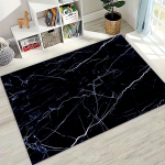 2026 Luksuslik Marmor Must Roheline Kuld V&auml;rviline Kivi Tekstuuriga Vaip Magamistoa Elutoa Diivani Kodu Uksemati Kaunistus, Libisemisvastane Matt 80x120cm( 31x47in)